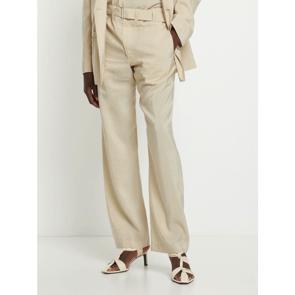 Jil Sander Women's Twisted Leather Slingback Pumps In White Eu 37.5/ Us 7.5 $820